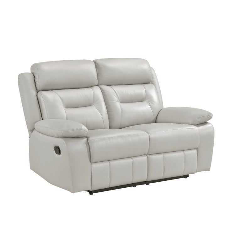 English Elm Double Reclining Loveseat Top Grain Leather Transitional Style for Living Rooms B011P575224