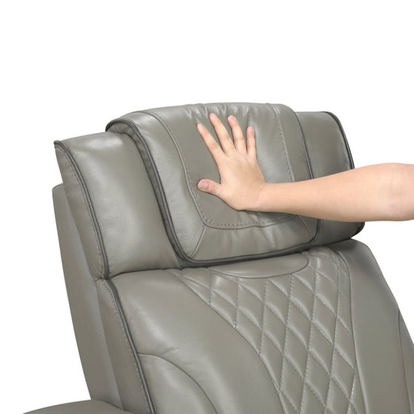 English Elm Power Reclining Loveseat with Massage LED Lighting Leather Console Charging B011P575242