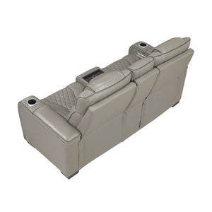 English Elm Power Reclining Loveseat with Massage LED Lighting Leather Console Charging B011P575242