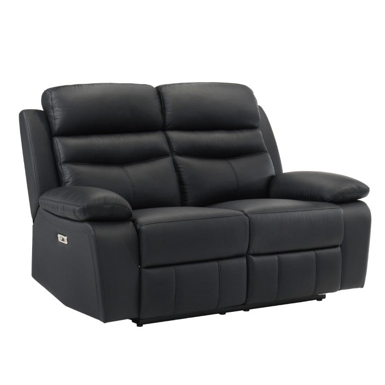 English Elm Power Reclining Loveseat Top Grain Leather Dual Controls USB Ports Media Room B011P575258