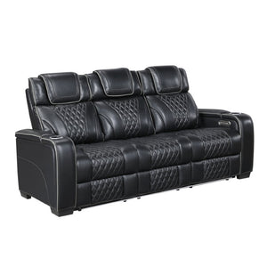 English Elm Sofa Mid-Century Velvet Upholstered with Walnut Legs and Pocket Coil Cushion Support Black Leather 84.5 L x 40 W x 42.5 H B011P575263