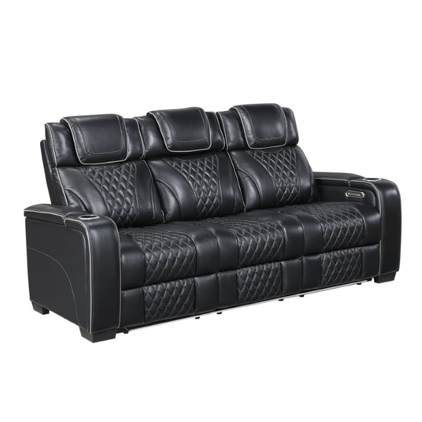 English Elm Sofa Mid-Century Velvet Upholstered with Walnut Legs and Pocket Coil Cushion Support Black Leather 84.5 L x 40 W x 42.5 H B011P575263