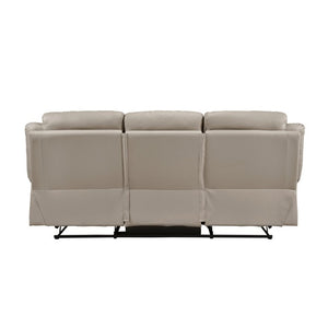 English Elm Double Reclining Sofa Top Grain Leather Upholstered Transitional Living Room Seating B011P575266