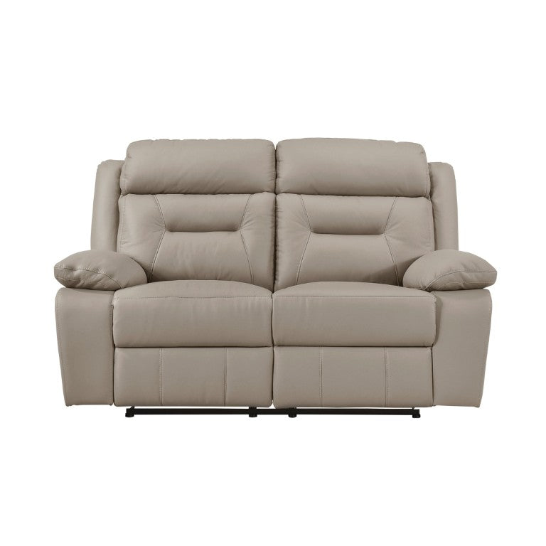 English Elm Double Reclining Loveseat Top Grain Leather Transitional Living Room Comfort Seating B011P575267