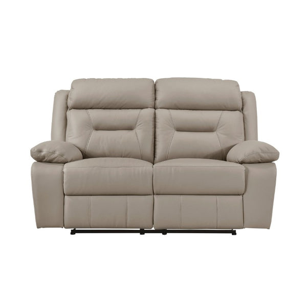 English Elm Double Reclining Loveseat Top Grain Leather Transitional Living Room Comfort Seating B011P575267