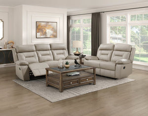 English Elm Double Reclining Loveseat Top Grain Leather Transitional Living Room Comfort Seating B011P575267