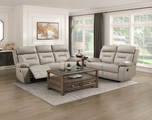 English Elm Double Reclining Loveseat Top Grain Leather Transitional Living Room Comfort Seating B011P575267