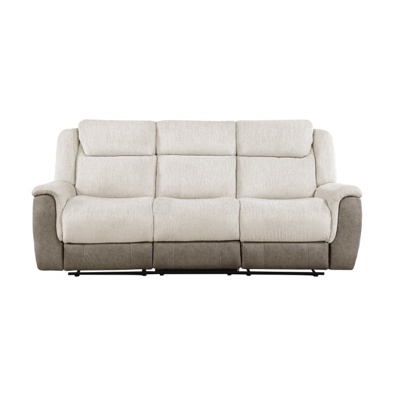 English Elm Double Reclining Three Seat Chenille Sofa with Pocket Coil Cushions for Living Rooms B011P575269
