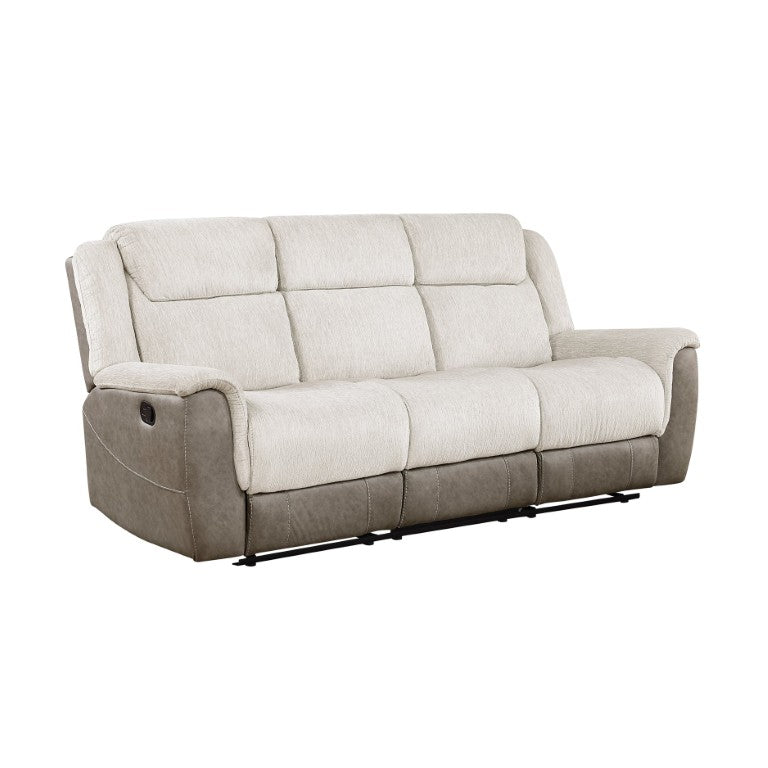 English Elm Double Reclining Three Seat Chenille Sofa with Pocket Coil Cushions for Living Rooms B011P575269