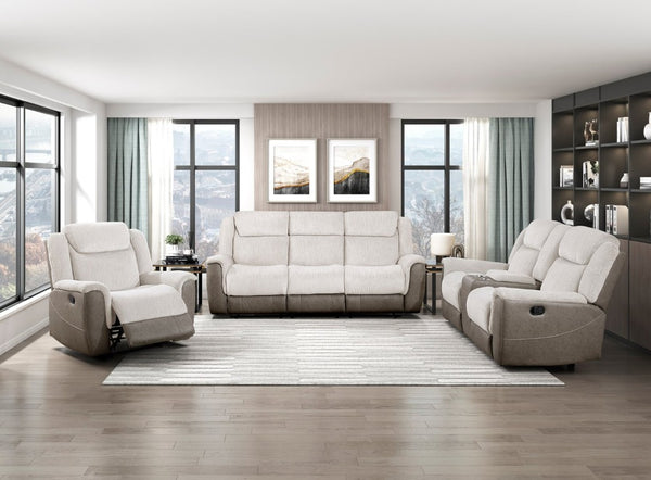 English Elm Double Reclining Loveseat with Center Console Chenille and Microfiber Media Room Seating B011P575270