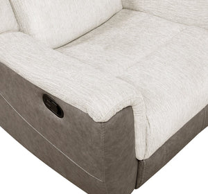 English Elm Double Reclining Loveseat with Center Console Chenille and Microfiber Media Room Seating B011P575270