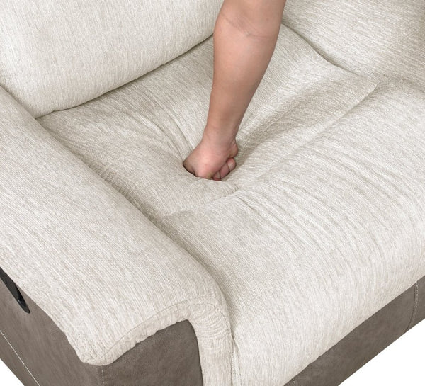 English Elm Double Reclining Loveseat with Center Console Chenille and Microfiber Media Room Seating B011P575270