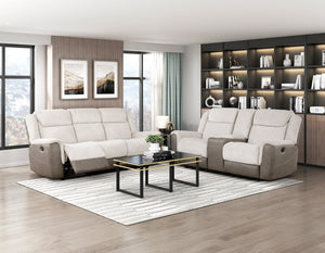 English Elm Double Reclining Loveseat with Center Console Chenille and Microfiber Media Room Seating B011P575270