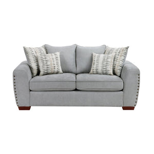 English Elm Love Seat Chenille Upholstered Loveseat with Nailhead Trim and Pocket Coil Cushions 70 x 34 x 35 B011P575273