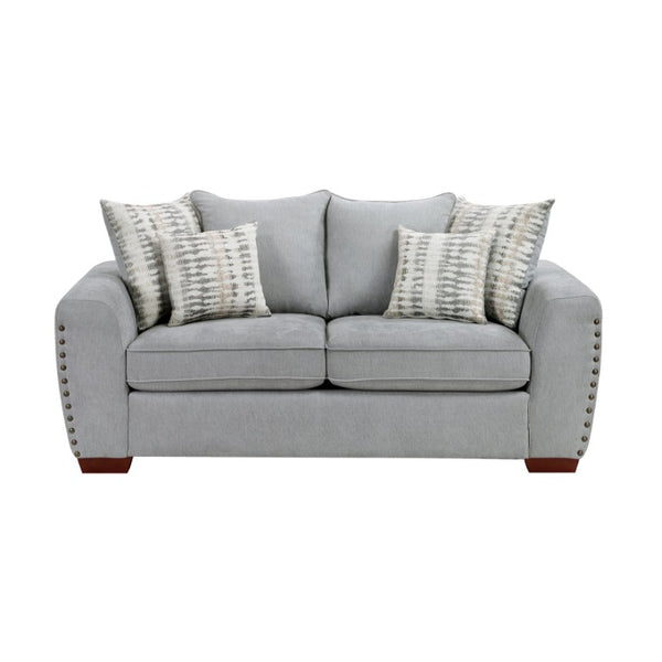English Elm Love Seat Chenille Upholstered Loveseat with Nailhead Trim and Pocket Coil Cushions 70 x 34 x 35 B011P575273