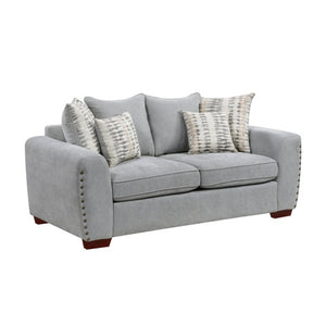 English Elm Love Seat Chenille Upholstered Loveseat with Nailhead Trim and Pocket Coil Cushions 70 x 34 x 35 B011P575273
