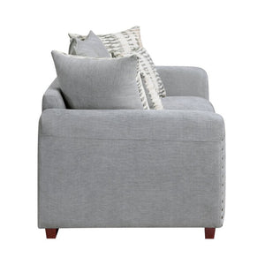 English Elm Love Seat Chenille Upholstered Loveseat with Nailhead Trim and Pocket Coil Cushions 70 x 34 x 35 B011P575273