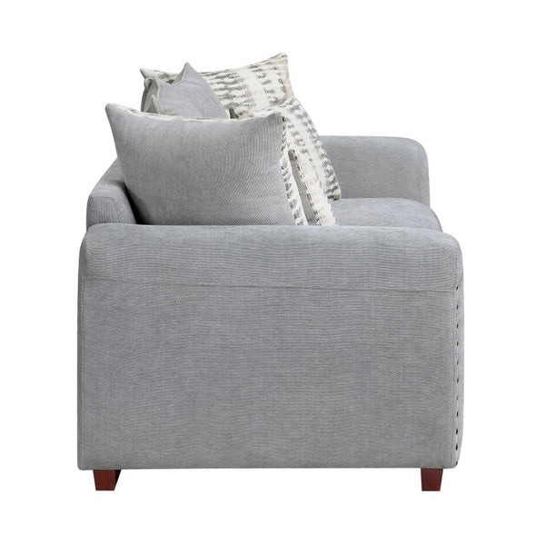 English Elm Love Seat Chenille Upholstered Loveseat with Nailhead Trim and Pocket Coil Cushions 70 x 34 x 35 B011P575273