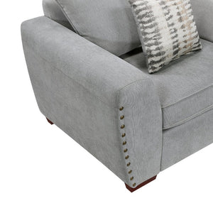 English Elm Love Seat Chenille Upholstered Loveseat with Nailhead Trim and Pocket Coil Cushions 70 x 34 x 35 B011P575273
