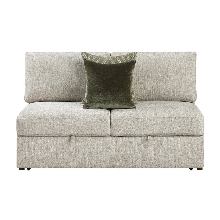 English Elm Modern Glam California King Bed Bouclé Shell Arch Headboard with LED Ambient Lighting Sage 62 L x 38.5 W x 36 H Microfiber B011P575277