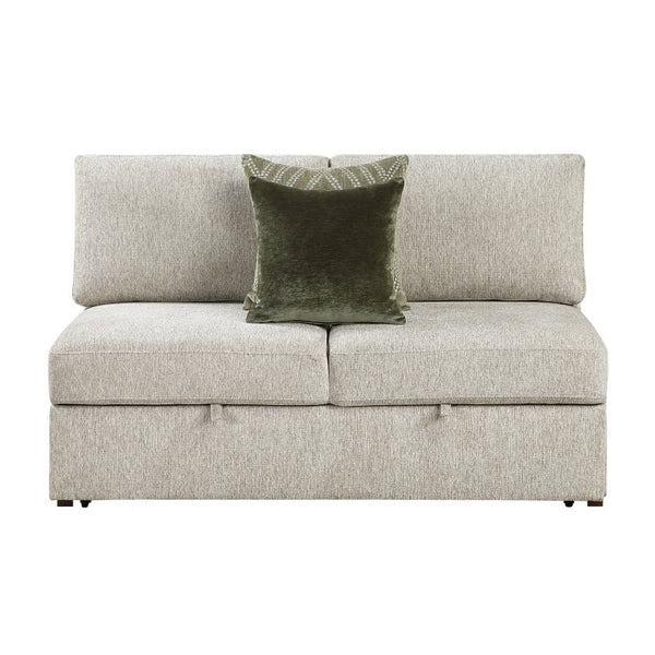 English Elm Modern Glam California King Bed Bouclé Shell Arch Headboard with LED Ambient Lighting Sage 62 L x 38.5 W x 36 H Microfiber B011P575277