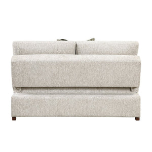 English Elm Modern Glam California King Bed Bouclé Shell Arch Headboard with LED Ambient Lighting Sage 62 L x 38.5 W x 36 H Microfiber B011P575277