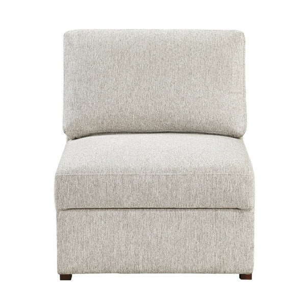 English Elm Armless Modular Sectional Chair with Pocket Coil Support and Microfiber Upholstery B011P575929