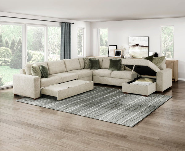English Elm Armless Modular Sectional Chair with Pocket Coil Support and Microfiber Upholstery B011P575929