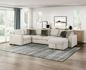 English Elm Armless Modular Sectional Chair with Pocket Coil Support and Microfiber Upholstery B011P575929