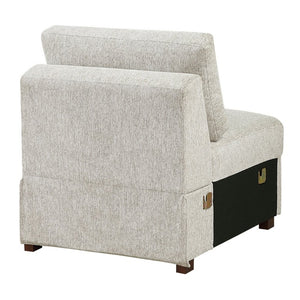 English Elm Armless Modular Sectional Chair with Pocket Coil Support and Microfiber Upholstery B011P575929