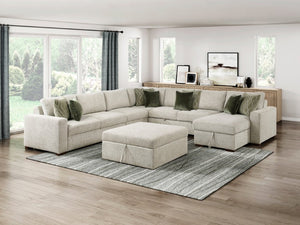 English Elm Storage Cube with Rolling Casters Microfiber Upholstered Living Room Seating Chest Sage Storage with Casters 41 x 41 x 20.5 inches B011P575931