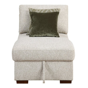 English Elm Convertible Armless Chaise with Hidden Storage Microfiber Upholstery Sleeper Lounge B011P575932
