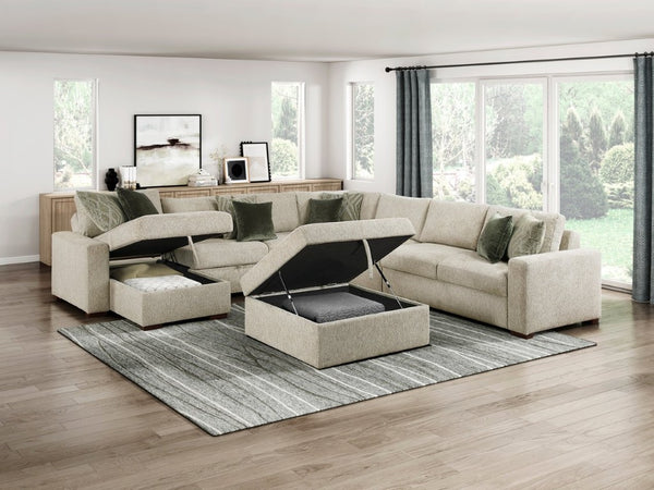 English Elm Convertible Armless Chaise with Hidden Storage Microfiber Upholstery Sleeper Lounge B011P575932