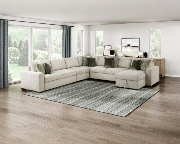 English Elm Convertible Armless Chaise with Hidden Storage Microfiber Upholstery Sleeper Lounge B011P575932