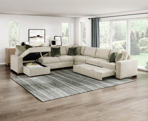 English Elm Convertible Armless Chaise with Hidden Storage Microfiber Upholstery Sleeper Lounge B011P575932