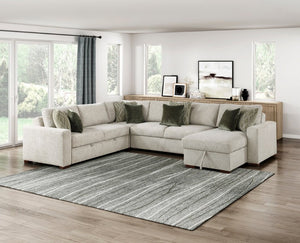 English Elm Convertible Armless Chaise with Hidden Storage Microfiber Upholstery Sleeper Lounge B011P575932