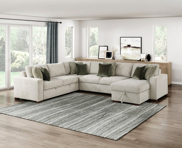 English Elm Convertible Armless Chaise with Hidden Storage Microfiber Upholstery Sleeper Lounge B011P575932