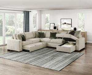 English Elm Convertible Armless Chaise with Hidden Storage Microfiber Upholstery Sleeper Lounge B011P575932