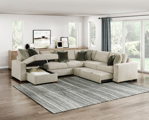 English Elm Convertible Armless Chaise with Hidden Storage Microfiber Upholstery Sleeper Lounge B011P575932