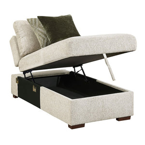 English Elm Convertible Armless Chaise with Hidden Storage Microfiber Upholstery Sleeper Lounge B011P575932