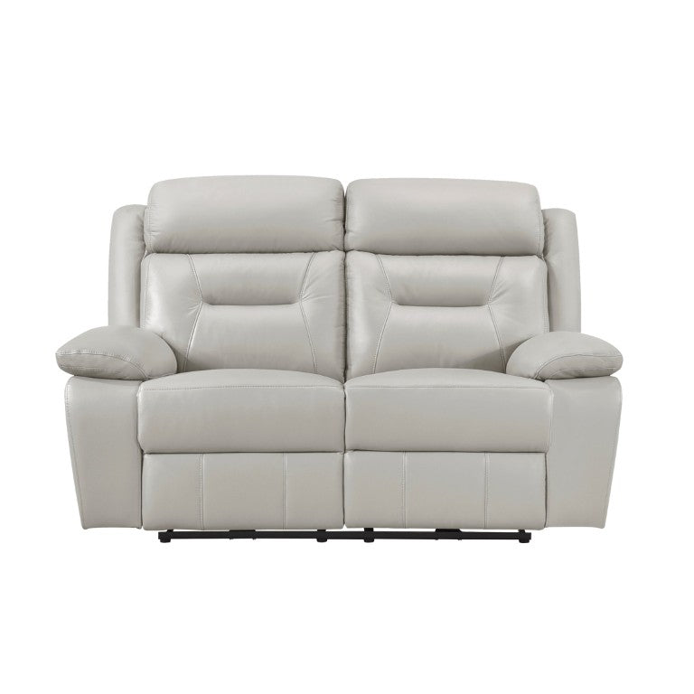 English Elm Power Reclining Top Grain Leather Loveseat with USB Ports for Home Theater B011P575934