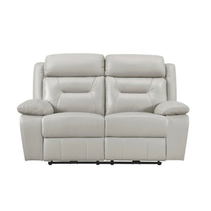 English Elm Power Reclining Top Grain Leather Loveseat with USB Ports for Home Theater B011P575934