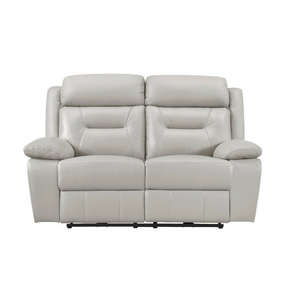 English Elm Power Reclining Top Grain Leather Loveseat with USB Ports for Home Theater B011P575934