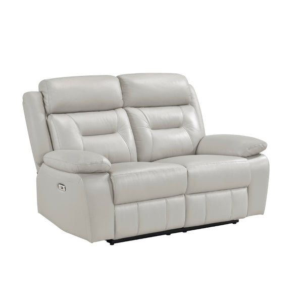 English Elm Power Reclining Top Grain Leather Loveseat with USB Ports for Home Theater B011P575934