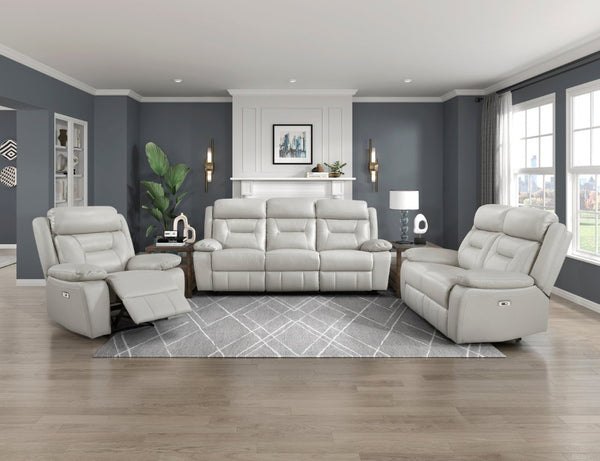 English Elm Power Reclining Top Grain Leather Loveseat with USB Ports for Home Theater B011P575934