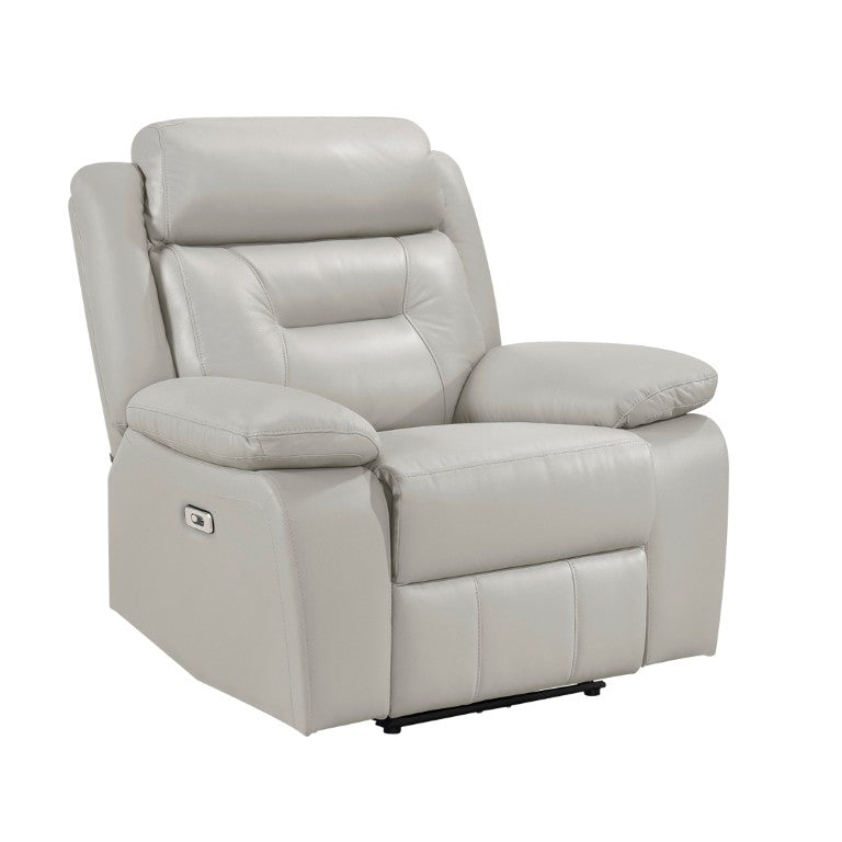 English Elm Power Recliner Chair with Top Grain Leather Seating Pocket Coil Cushioning and USB Ports B011P575935