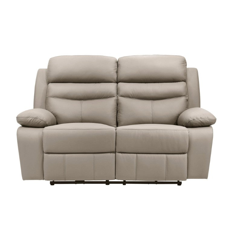 English Elm Power Reclining Loveseat Top Grain Leather Upholstered with USB Ports Modern Living Room B011P575940