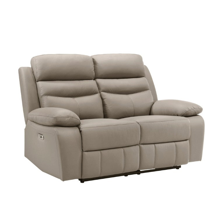 English Elm Power Reclining Loveseat Top Grain Leather Upholstered with USB Ports Modern Living Room B011P575940