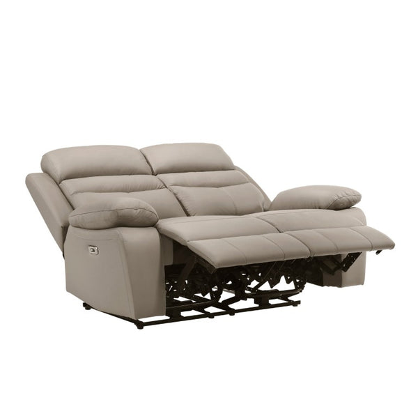 English Elm Power Reclining Loveseat Top Grain Leather Upholstered with USB Ports Modern Living Room B011P575940