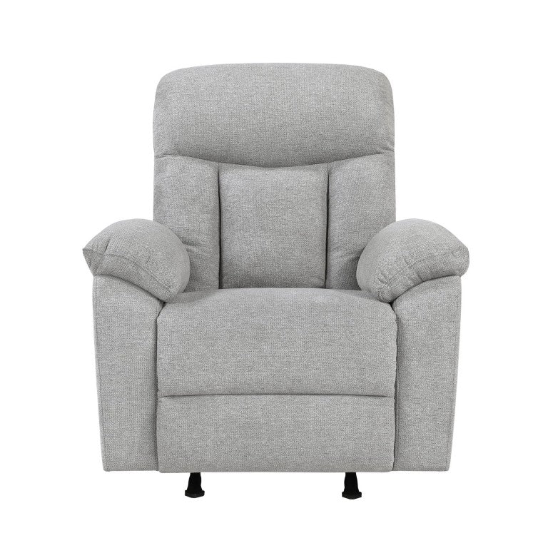 English Elm Rocker Recliner with Chenille Upholstery Pocket Coil Support for Nursery or Living Room B011P575944